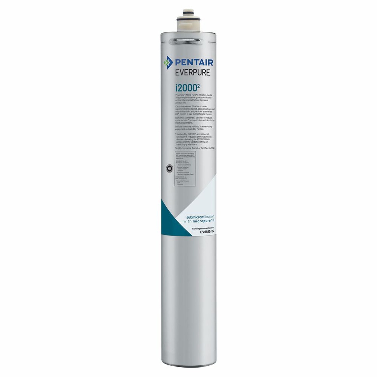 Everpure i2000² EV961222 water filter cartridge with Micro-Pure II media label