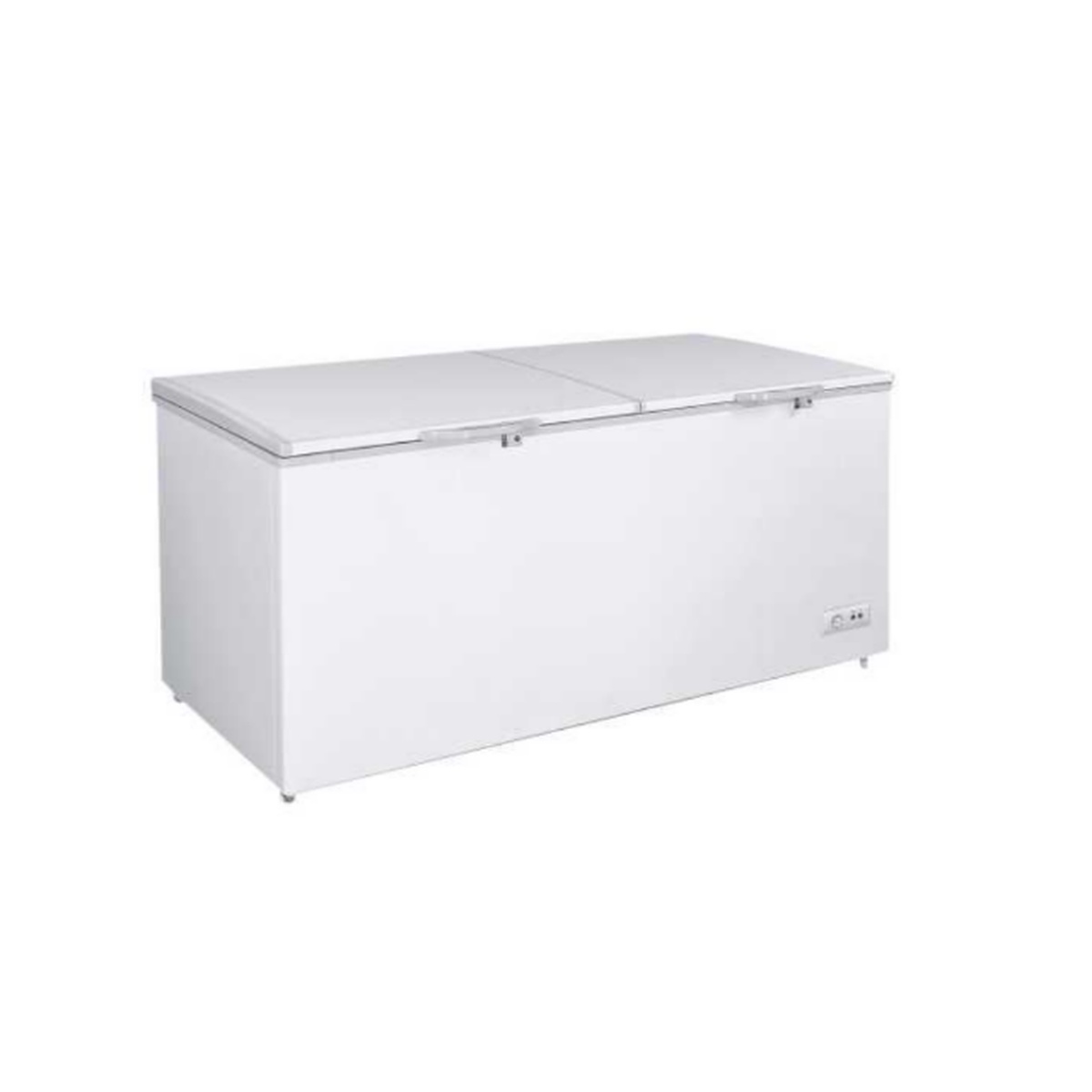 EXF-650 Enhanced white chest freezer with dual solid lids, 76-inch wide exterior