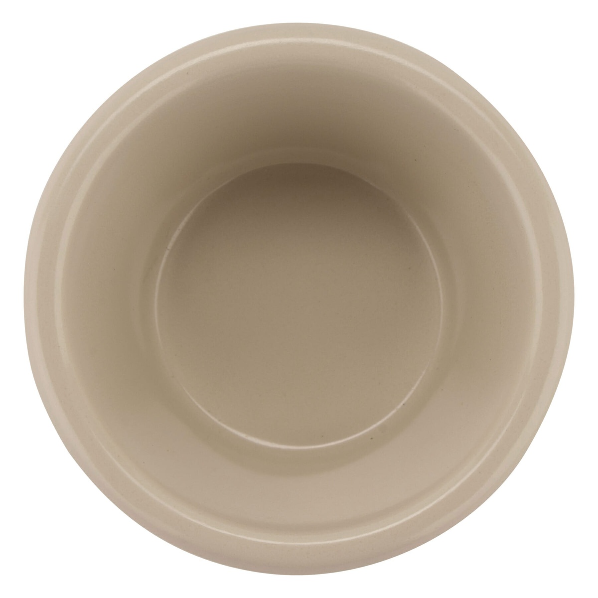 GET Enterprises F-615-IV ivory melamine ramekin, direct top-down view showing smooth interior bowl