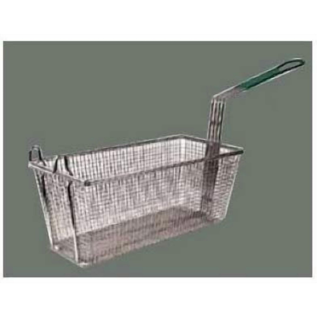 Winco FB-20 rectangular wire fry basket with coated handle