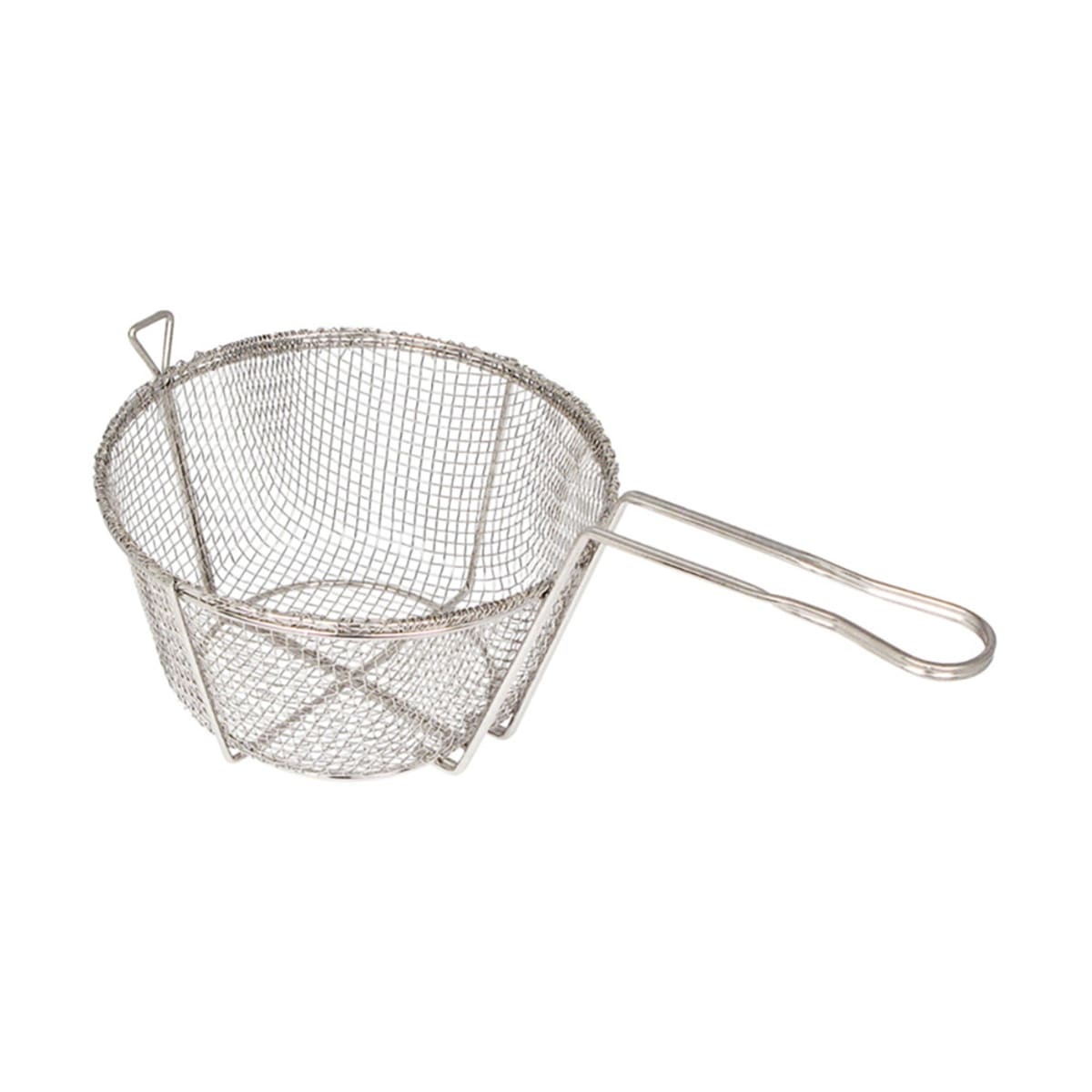 Round wire fry basket with handle