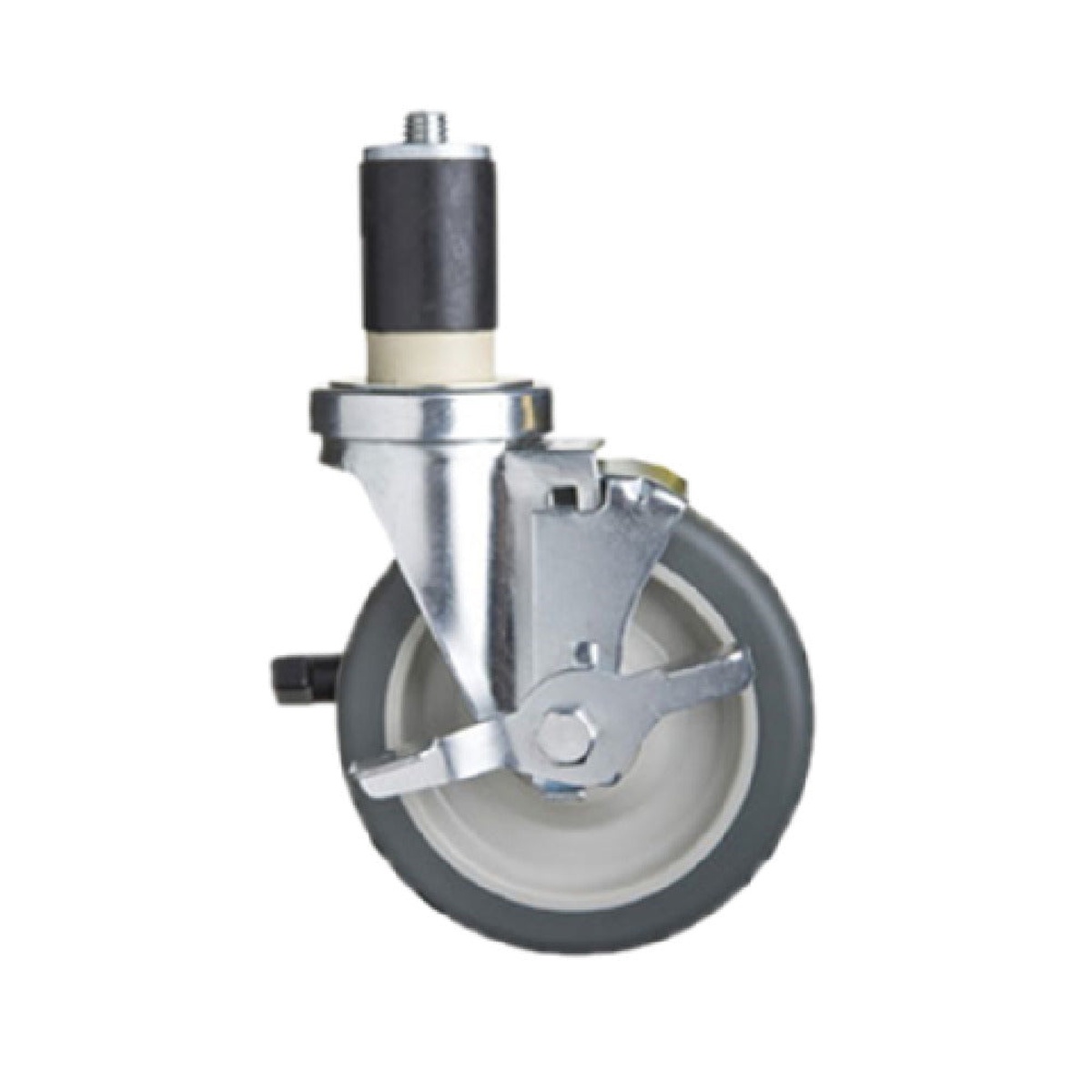 1880 Hospitality FECST5 5-inch expandable swivel caster with brake and polyurethane wheel