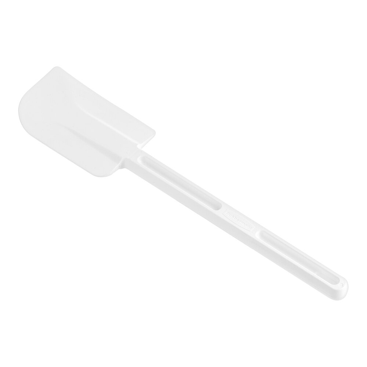 Rubbermaid FG1905000000 13.5-inch white flat-blade scraper spatula with polypropylene handle