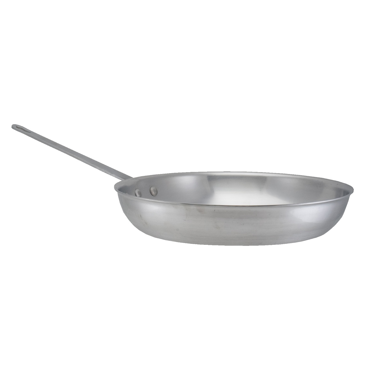 Libertyware FRY14 aluminum fry pan side profile view showing deep bowl and long handle