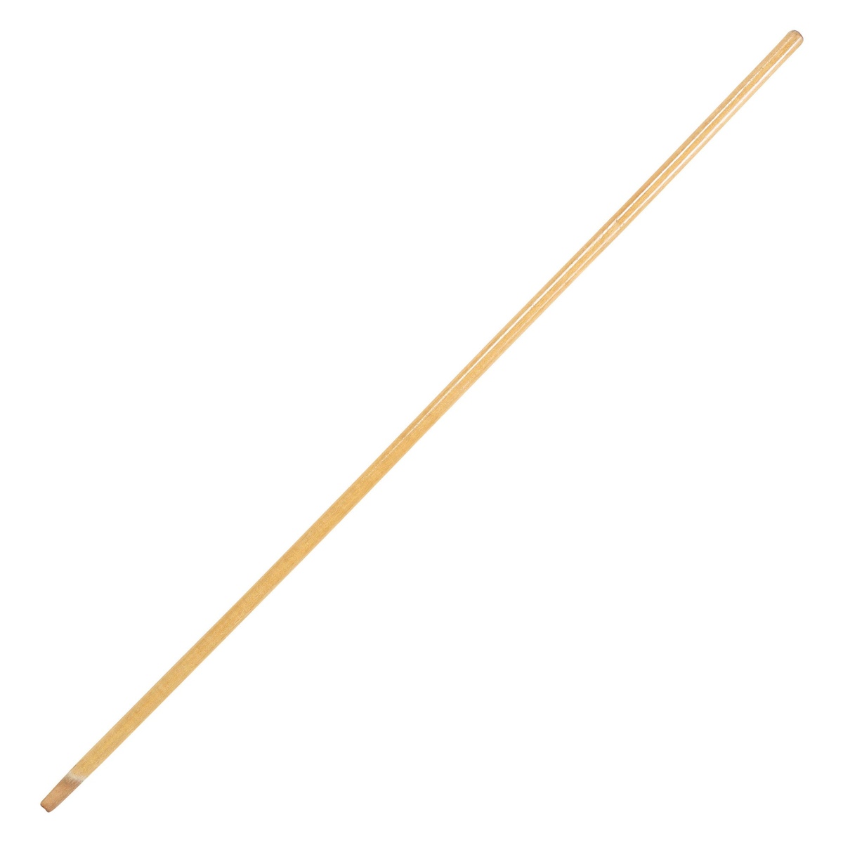 Winco FSC-60H 55-inch natural wood floor squeegee handle, full-length view on white background