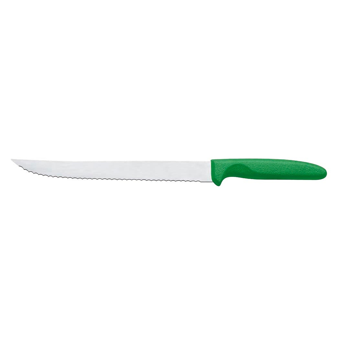 Mundial G5622-8E 8-inch utility knife with serrated stainless steel blade and green polypropylene handle