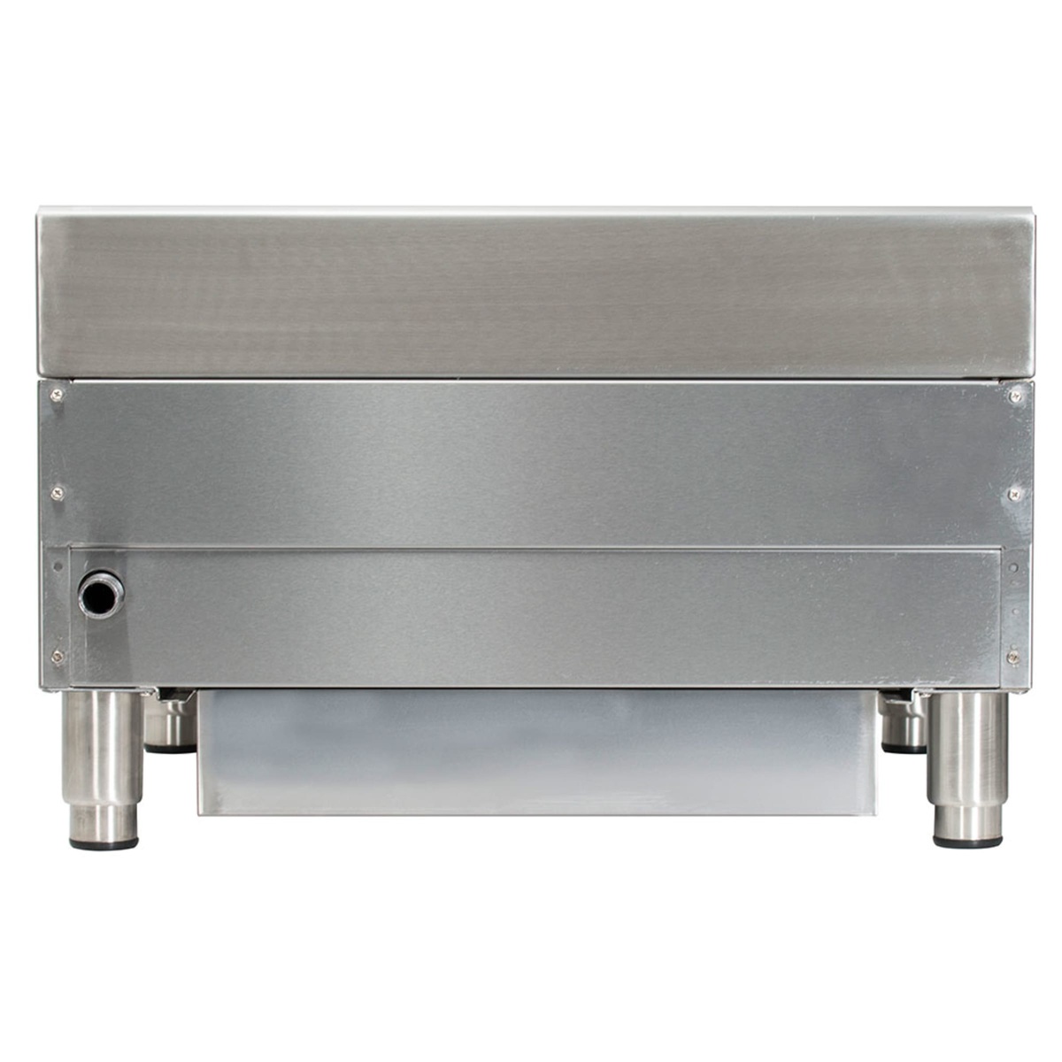Rear view of the Globe GCB24G-SR countertop charbroiler