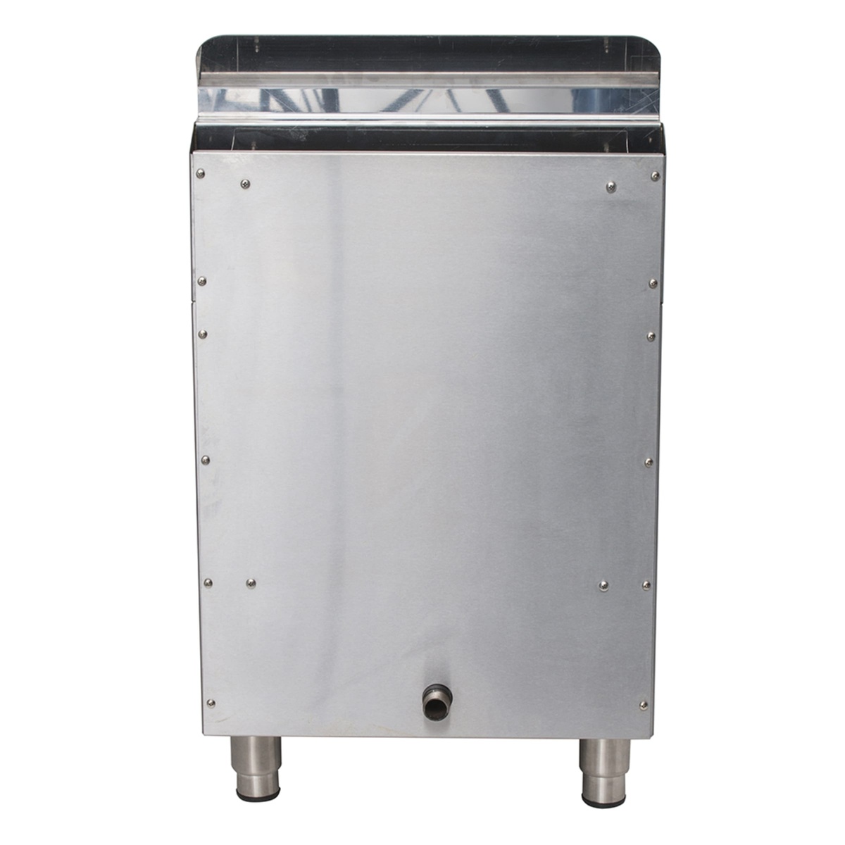 Rear view of Globe GF30PG fryer showing the gas connection