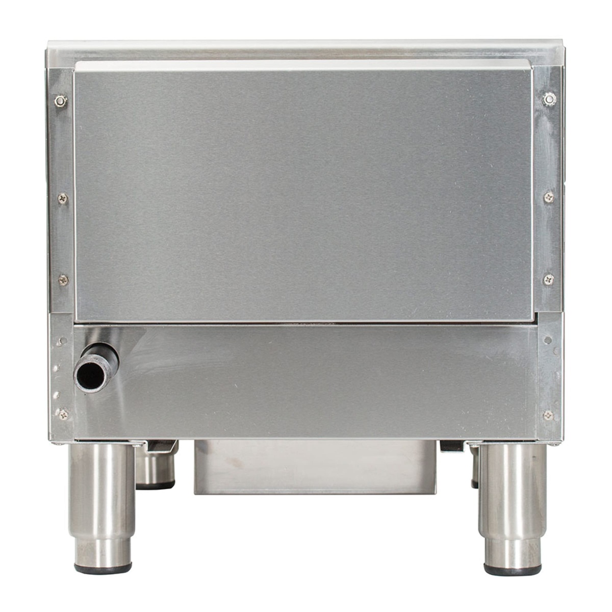 Rear view of Globe GG15G griddle showing gas connection side