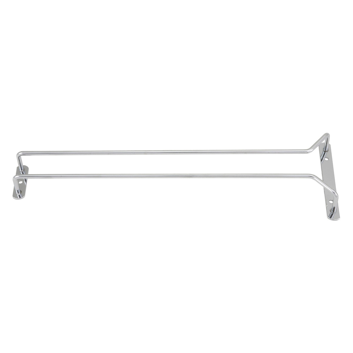 Winco GHC-16 16-inch chrome-plated wire single channel glass hanger on white background
