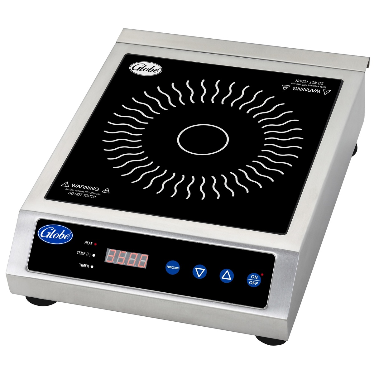 Globe GIR18 countertop induction range with ceramic cooktop and touch controls
