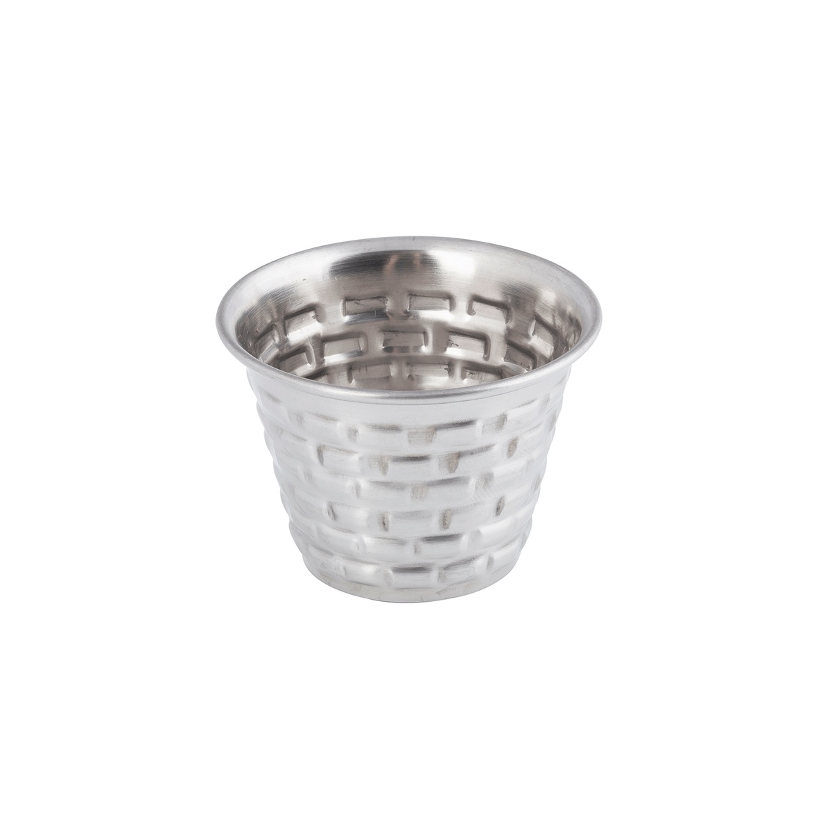 TableCraft GRSS2 Brickhouse ramekin shown at a side angle on white background, highlighting compact tapered form