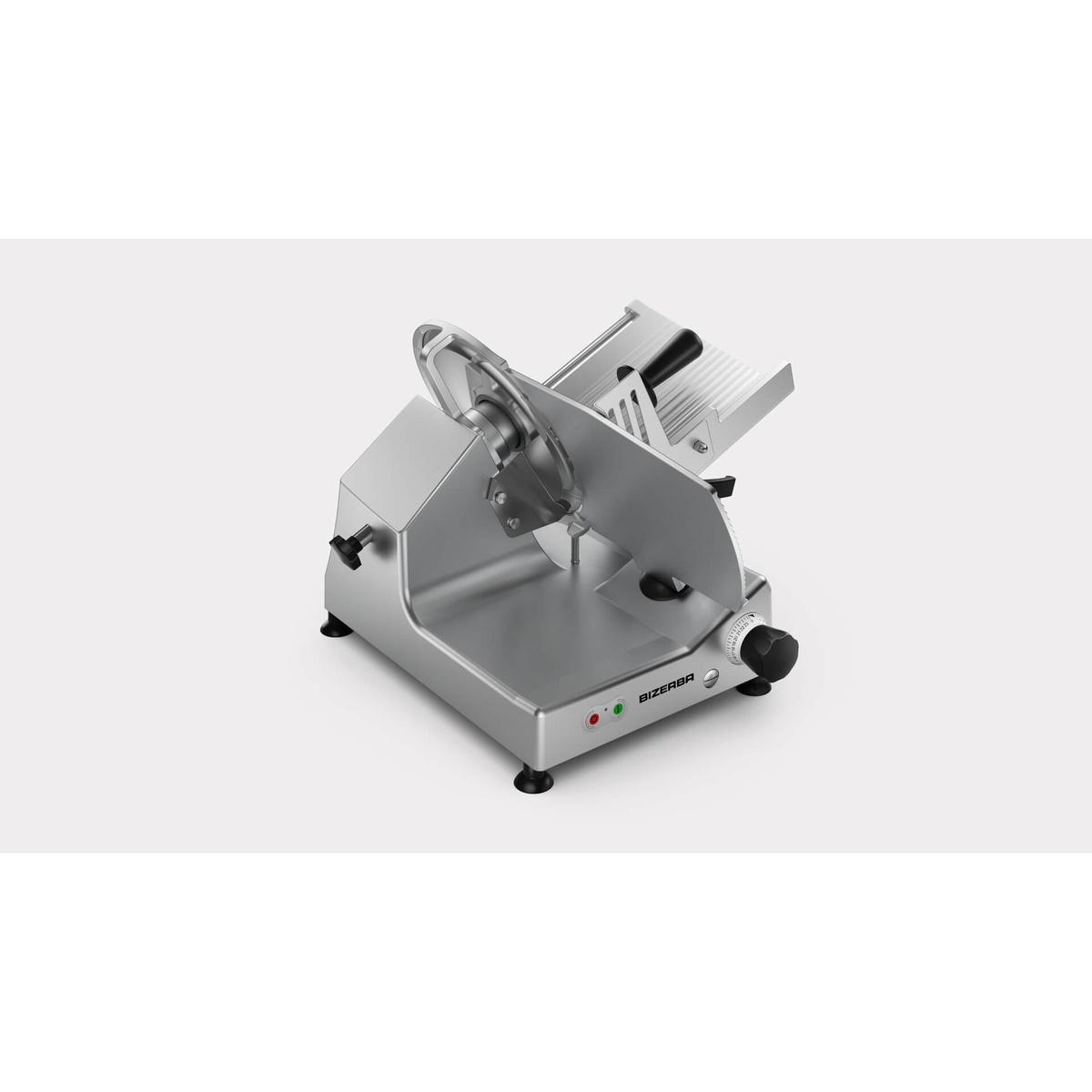Bizerba GSE-12 gravity feed slicer with 12-inch blade and front controls