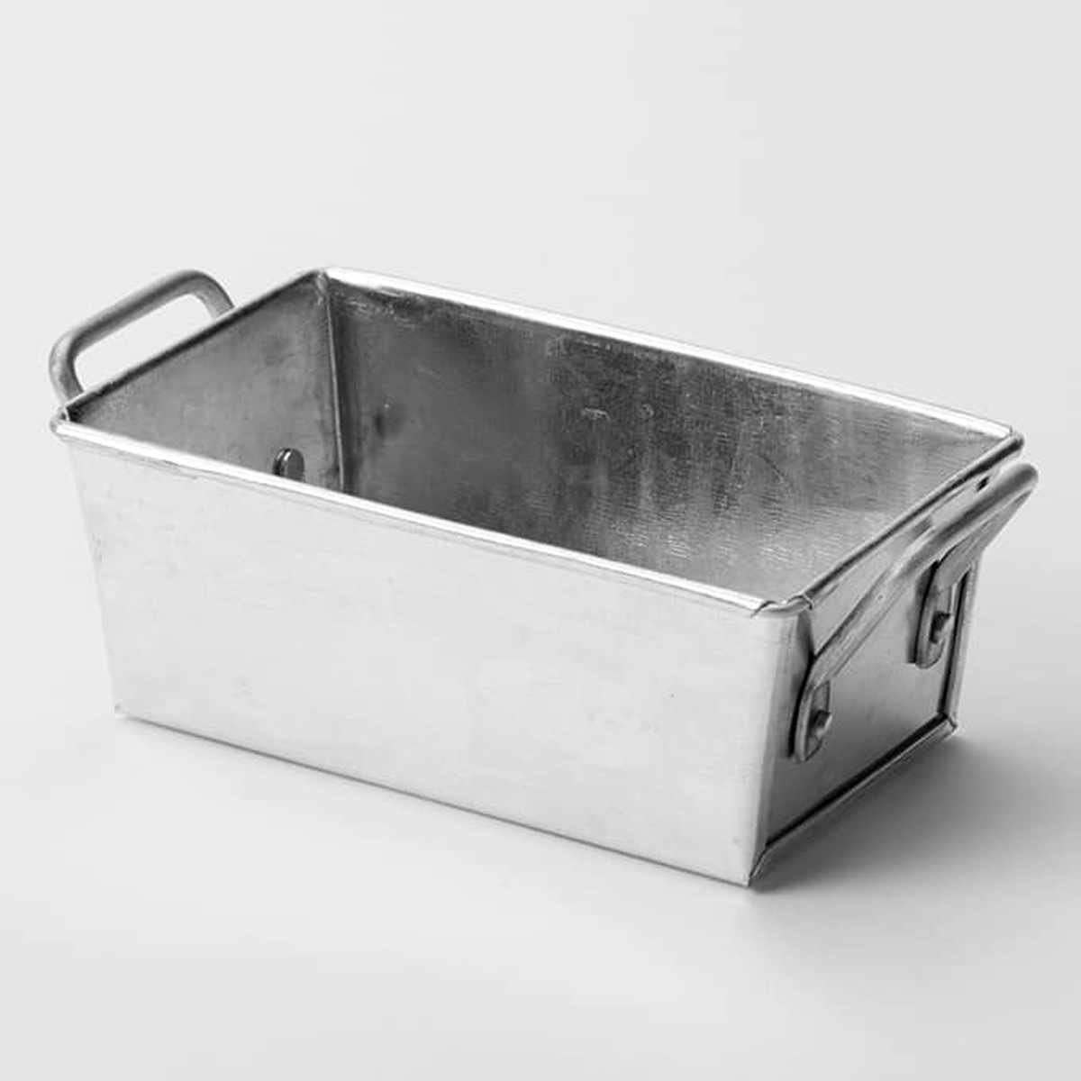 American Metalcraft GSP35 rectangular galvanized silver sugar packet holder caddy with side handles