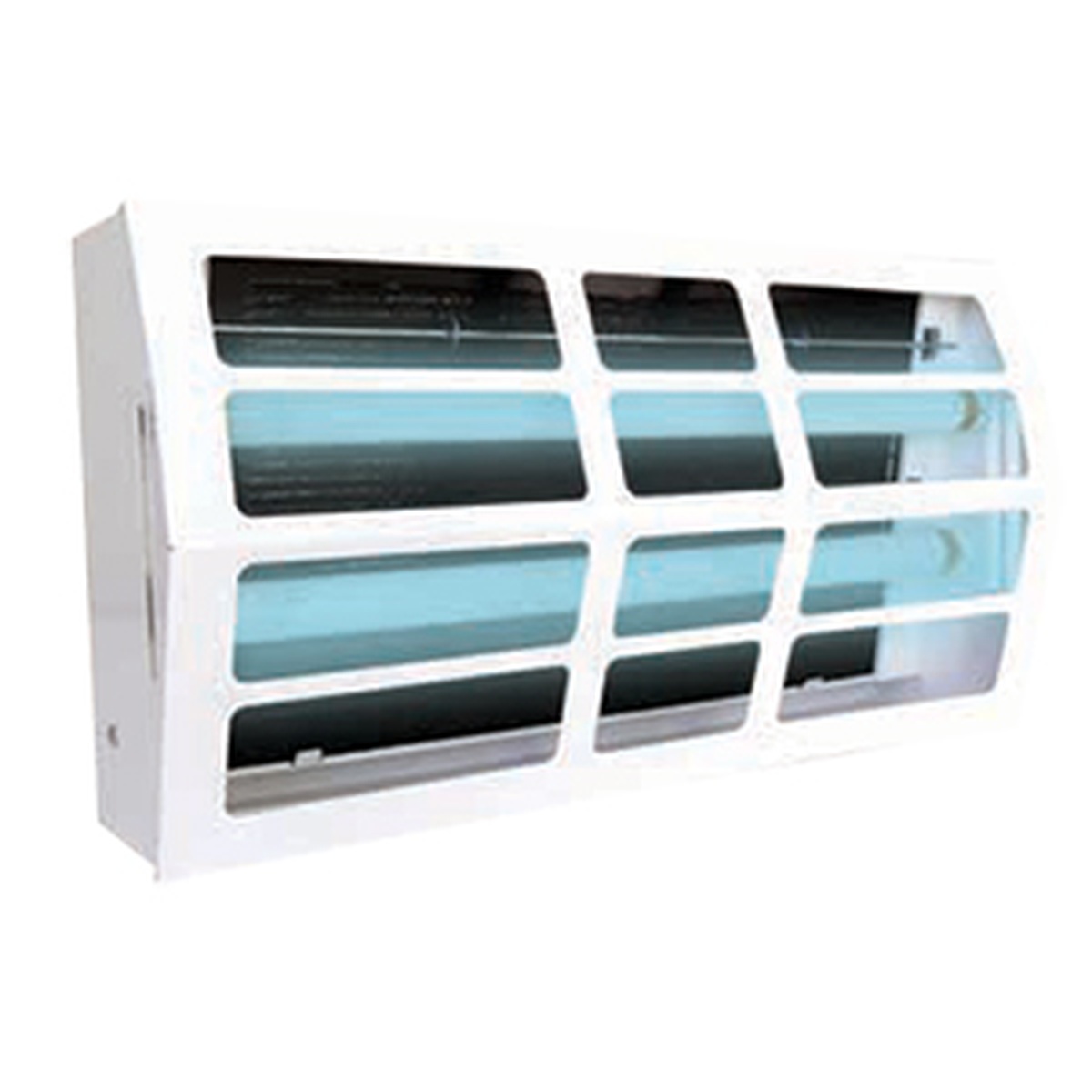 Gardner GT-200 white wall-mounted insect light trap with UV bulbs visible through vented panel windows