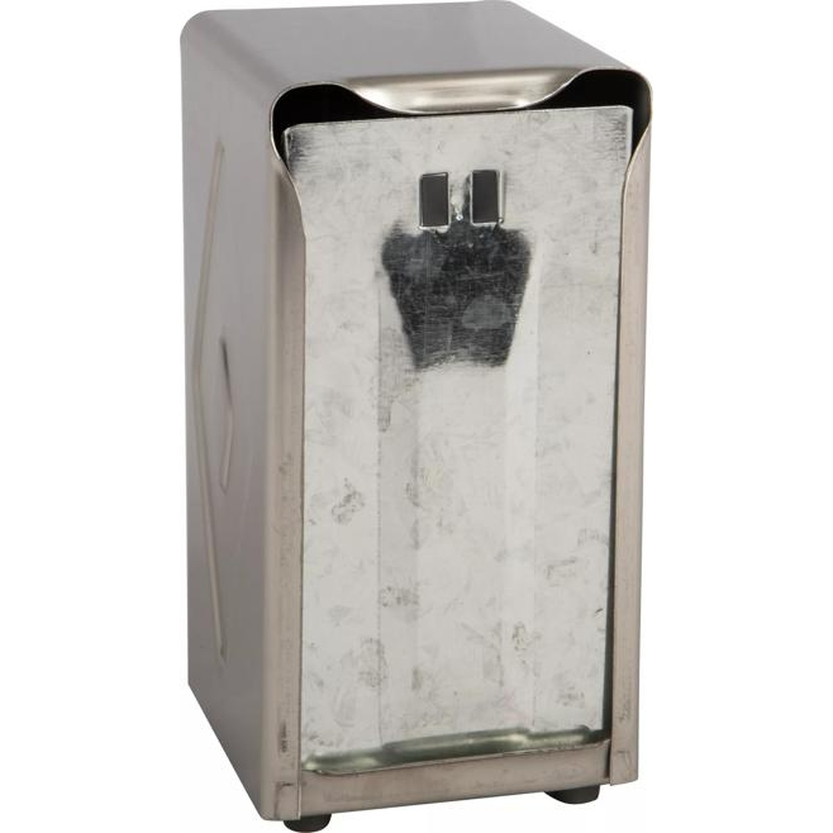 H900X stainless steel napkin dispenser front view showing non-skid feet at base