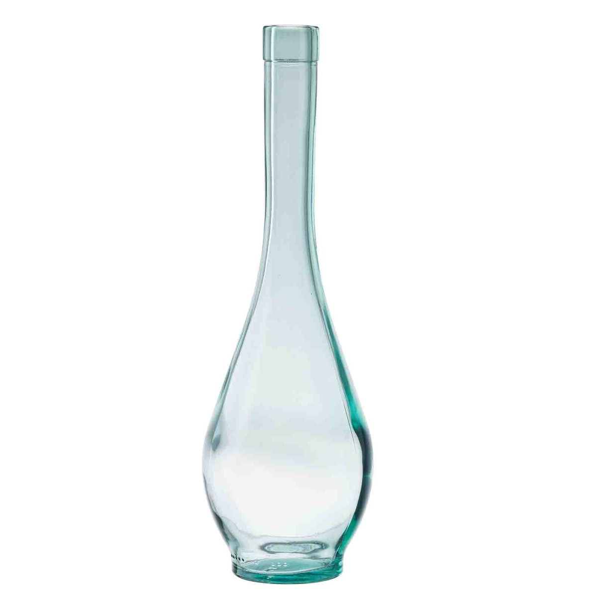 TableCraft H931 Siena 16 oz green tinted glass oil and vinegar bottle, full front view