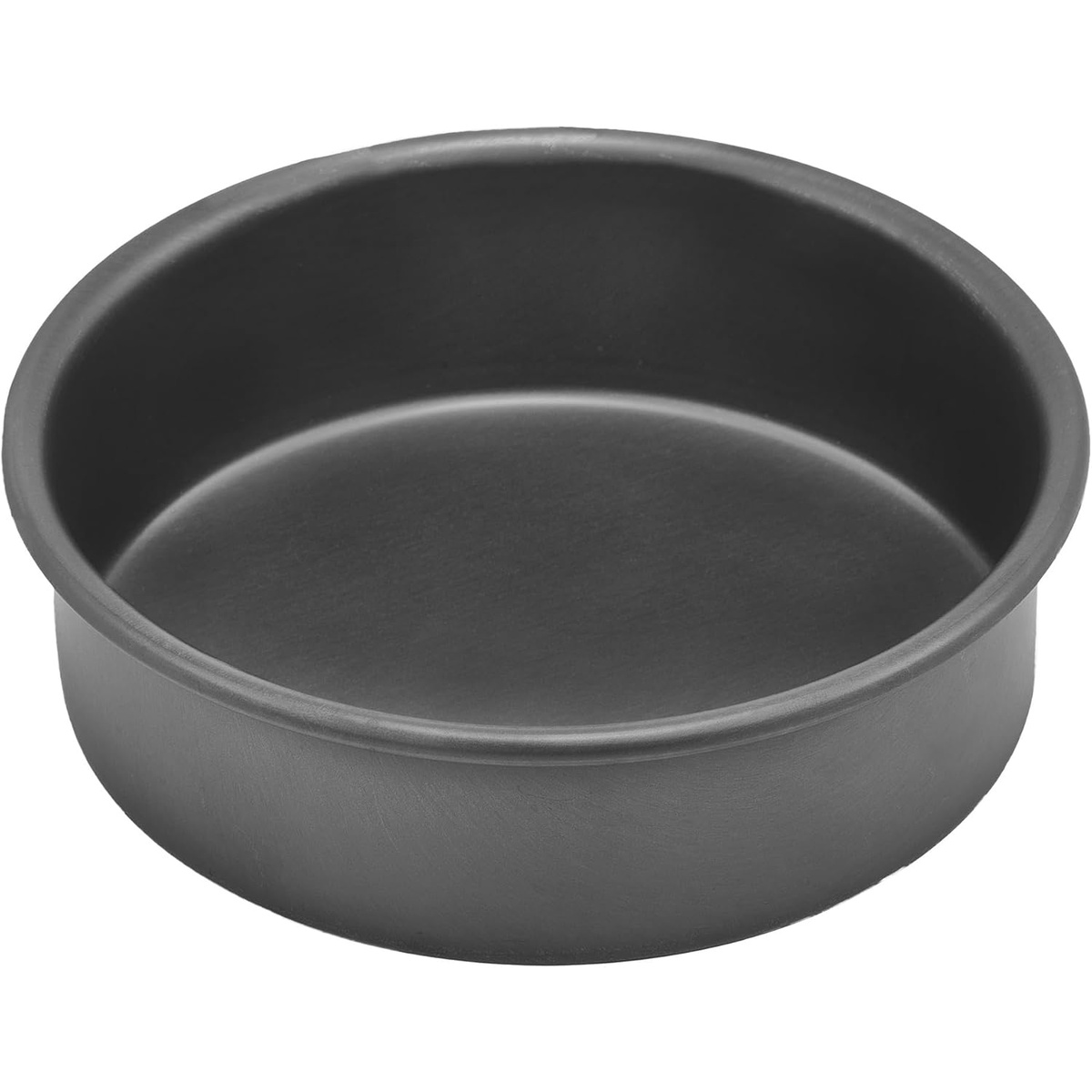 Winco HAC-062 6-inch round hard anodized aluminum cake pan with straight sides and flat bottom