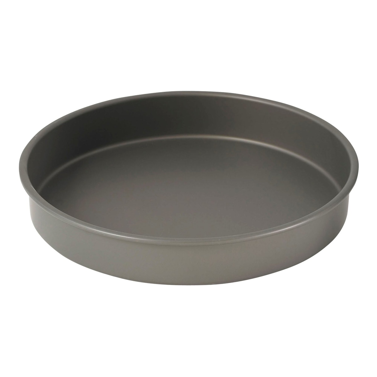 Winco HAC-122 12-inch round anodized aluminum cake pan with flat bottom and straight sides