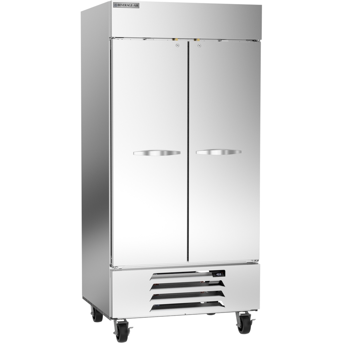 Beverage-Air HBF35HC-1 two-door bottom-mount reach-in freezer, front view