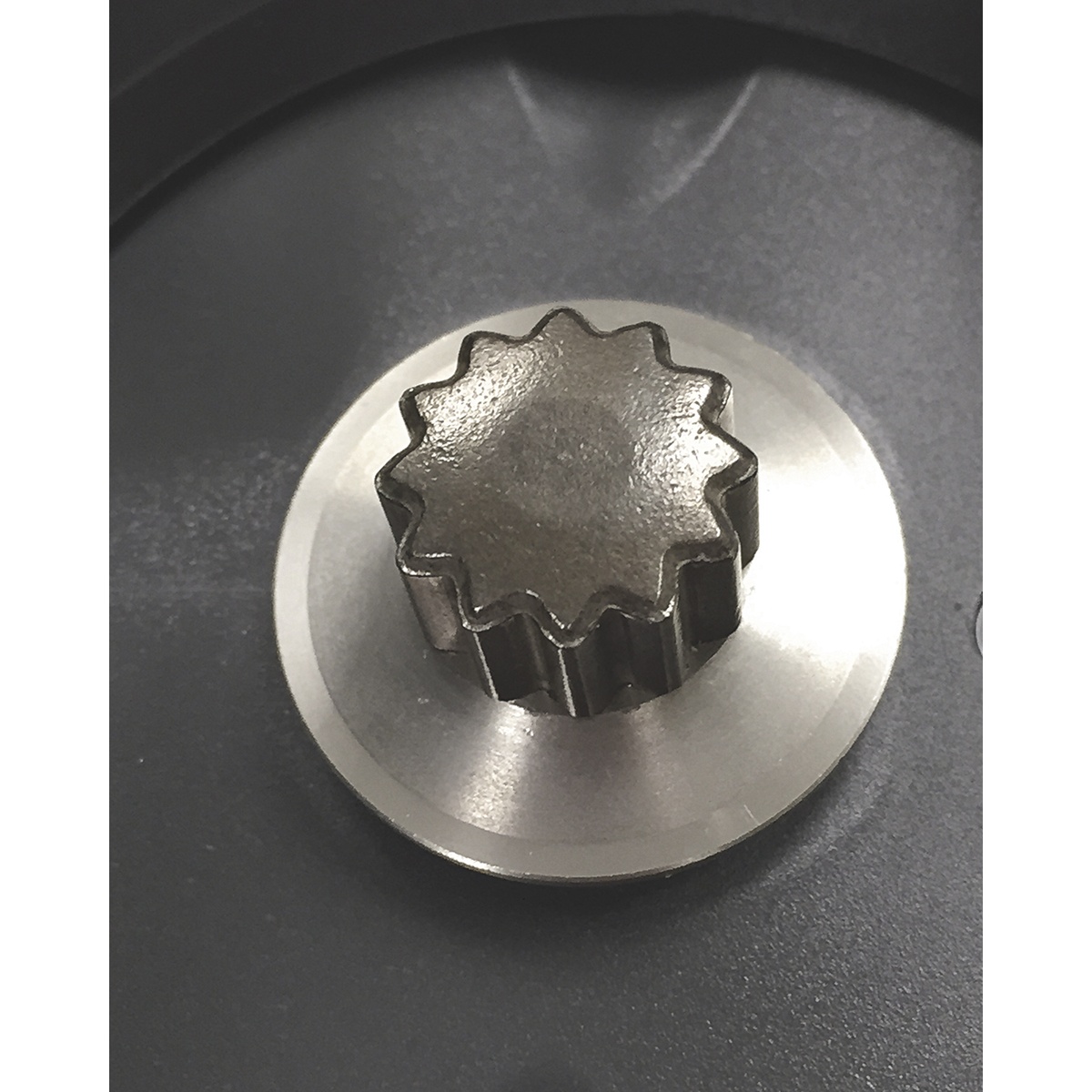 Close-up of blender drive coupling component