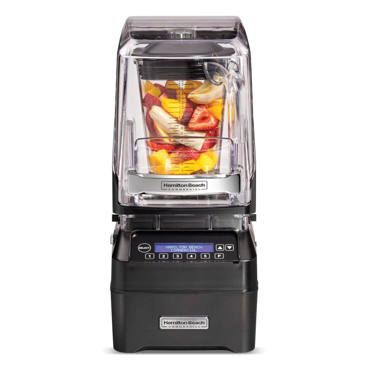 Hamilton Beach Commercial Eclipse blender with sound enclosure and 64 oz container