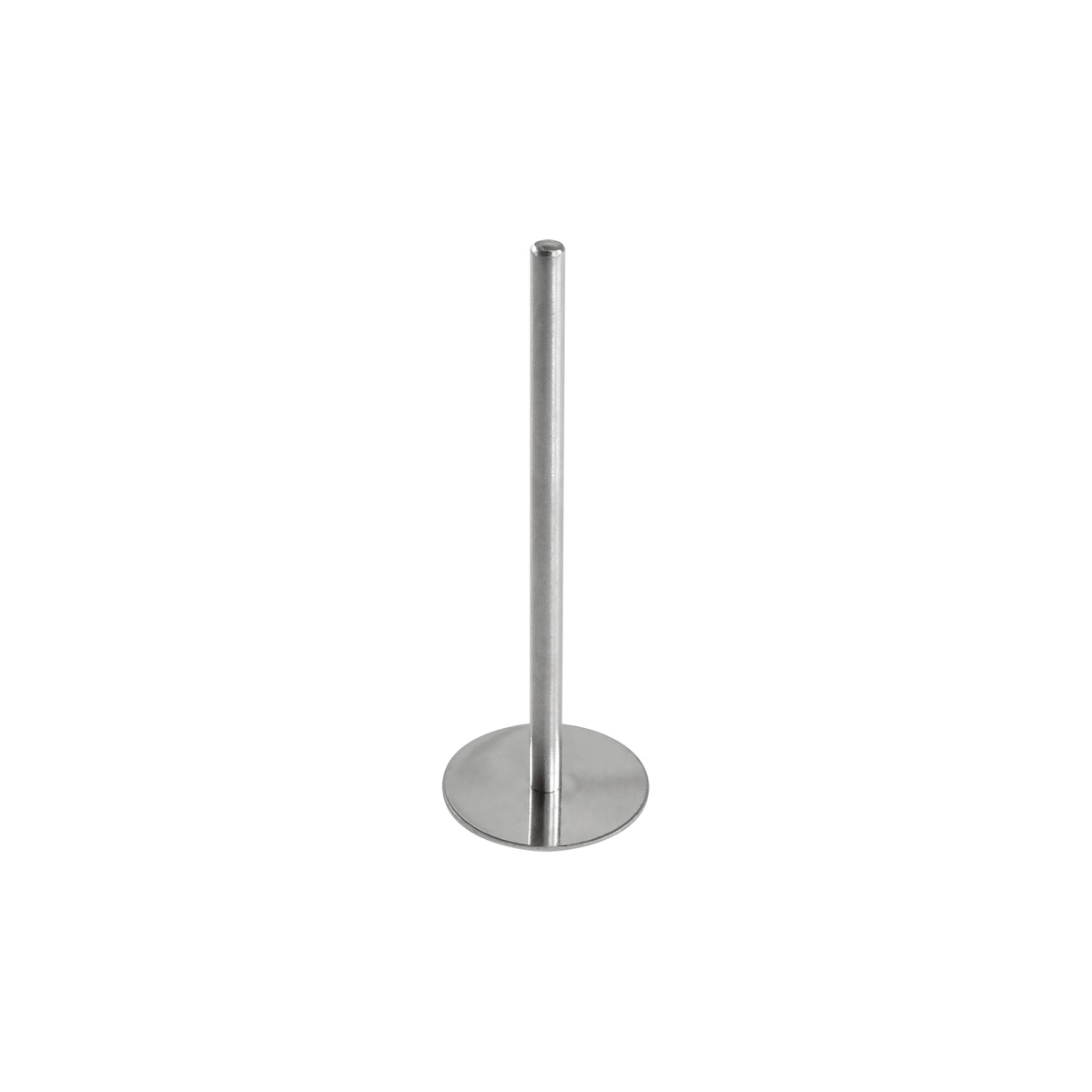 Fat Daddio's HCR-425 cake pop dipping stand with circular base and vertical center rod on white background