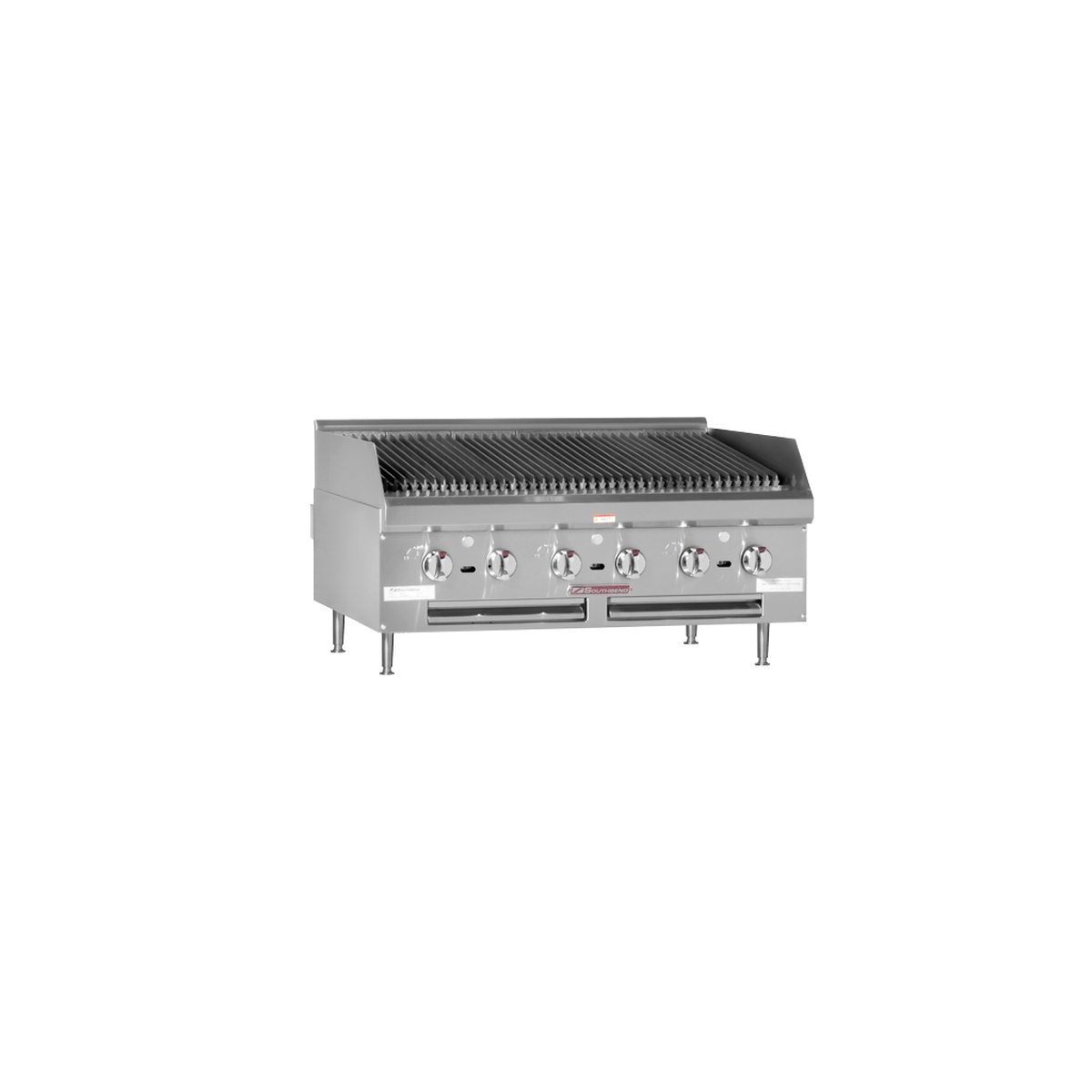 Southbend HDC-36 heavy duty countertop gas charbroiler, front view