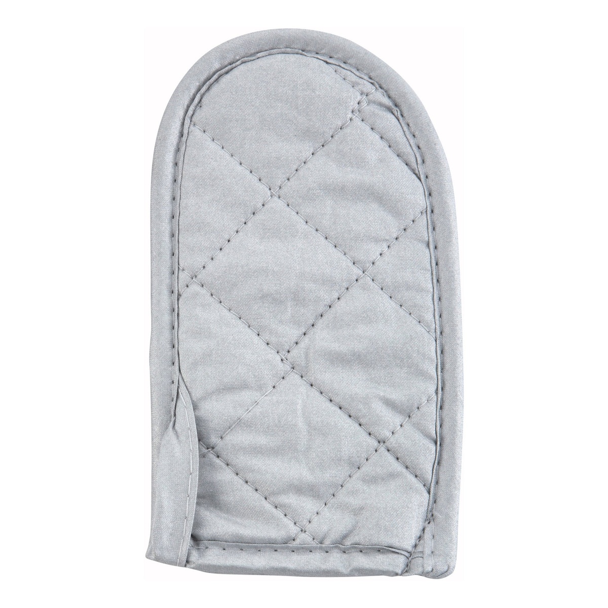 Winco HDH-7S gray quilted cotton pan handle sleeve, oblong shape with diamond stitch pattern