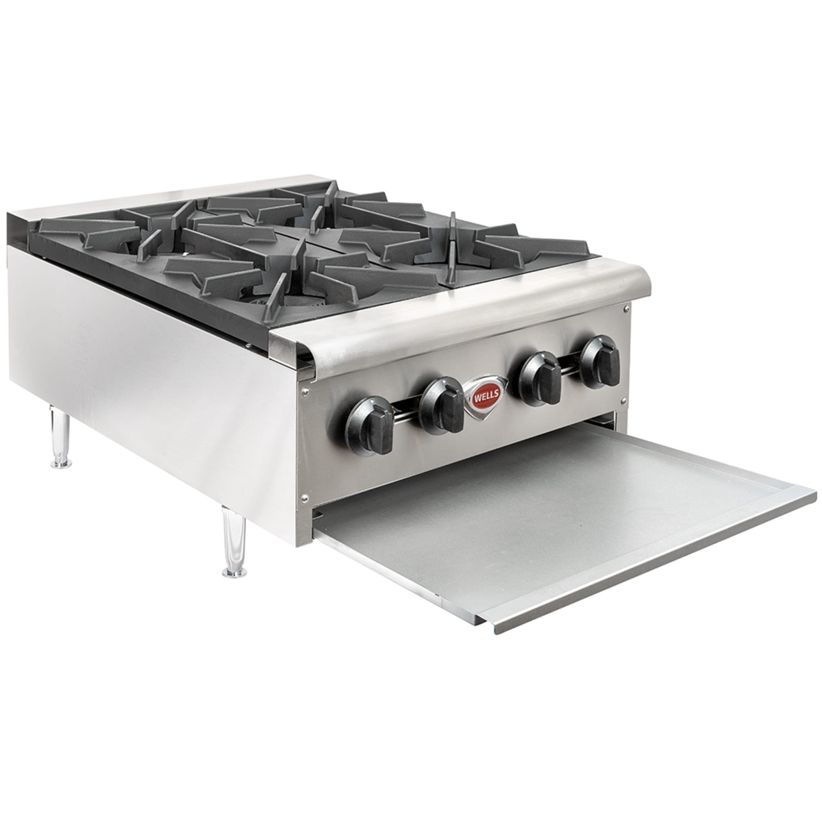 Wells HDHP-2430G hot plate with removable drip tray pulled out