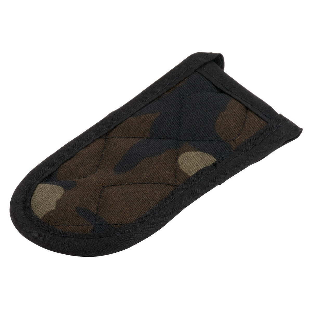 Lodge HH15 camouflage cotton handle holder with black border and quilted stitching on white background