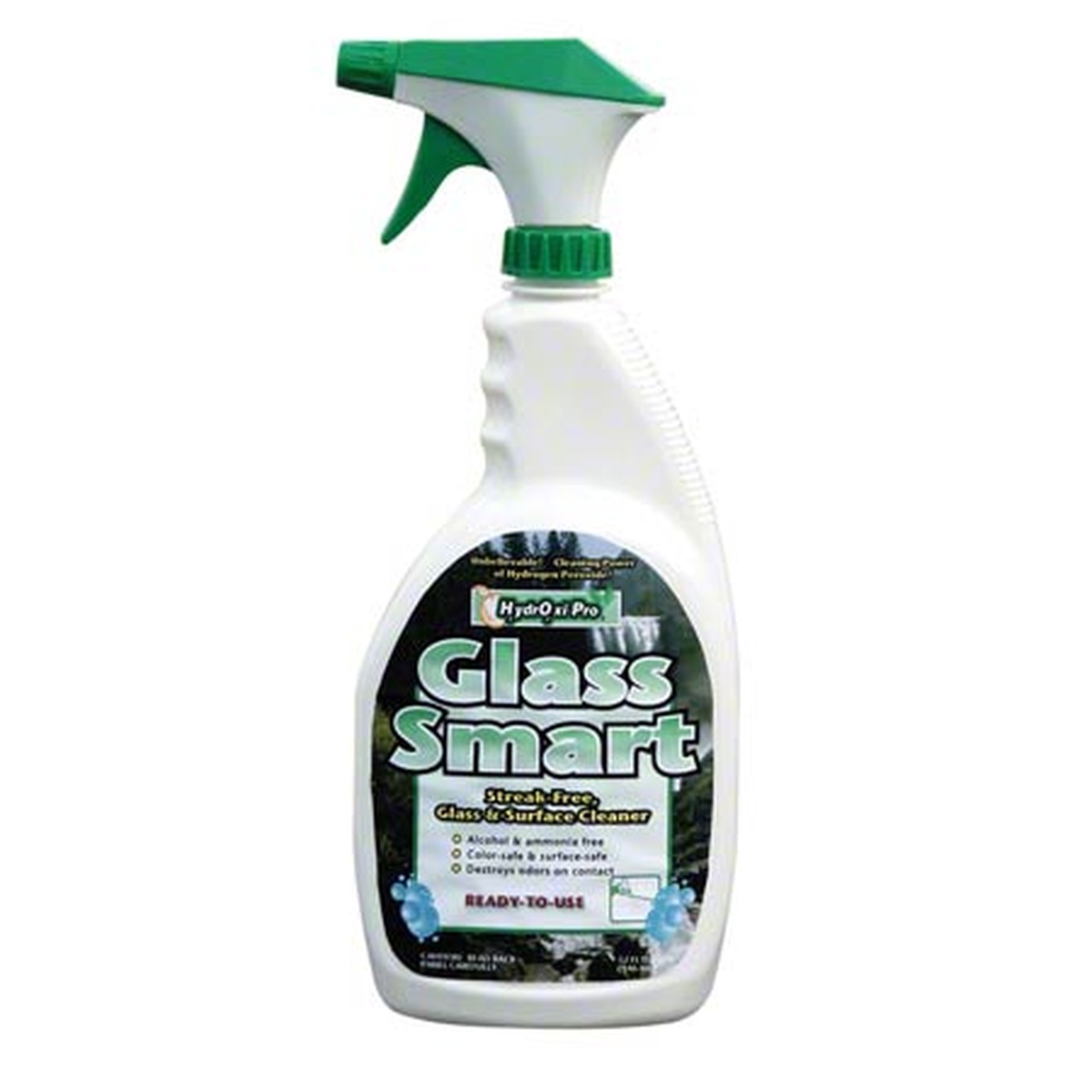 HydroXi Pro Glass Smart streak-free glass and surface cleaner spray bottle in quart size