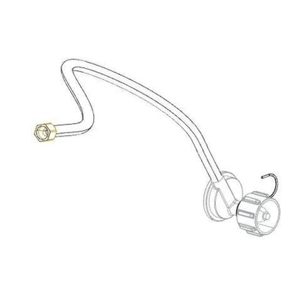 Technical diagram of the Camp Chef HRL regulator hose