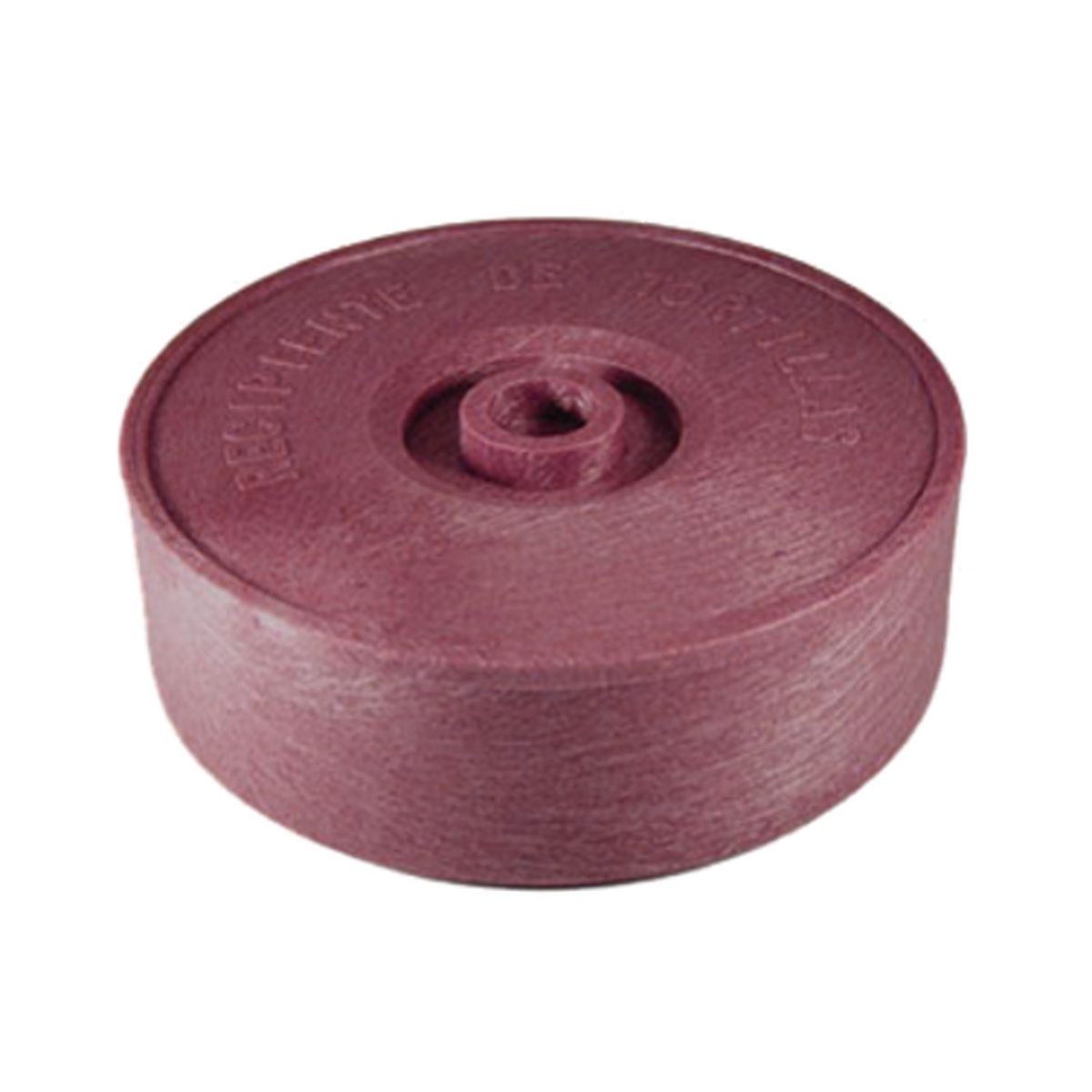 HS Inc. HS1001-RB raspberry polyethylene insulated tortilla server, 8-inch diameter, 2-inch deep, closed lid view