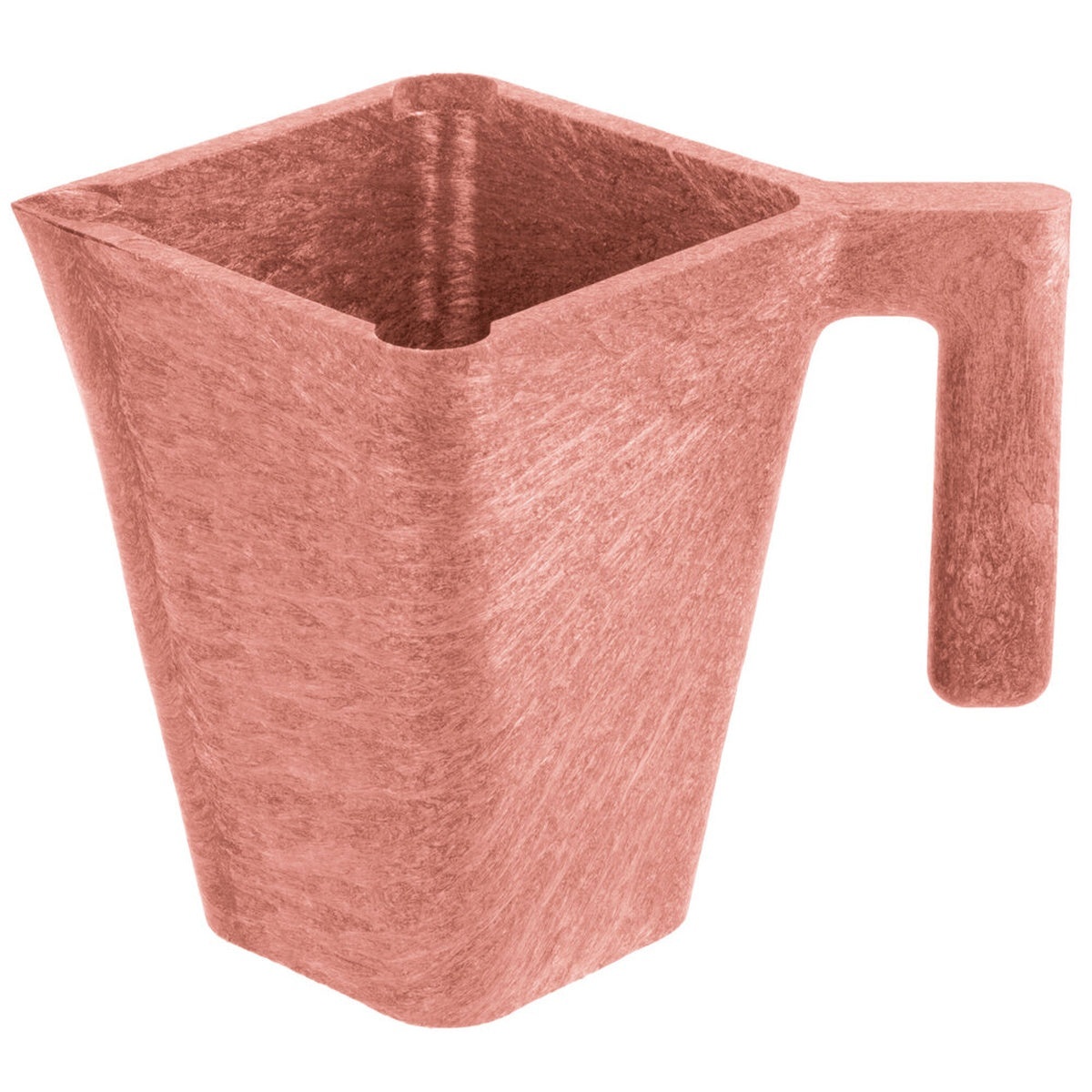 HS Inc. HS1007-PK 48 oz. Paprika plastic pitcher with square profile and integrated handle on white background