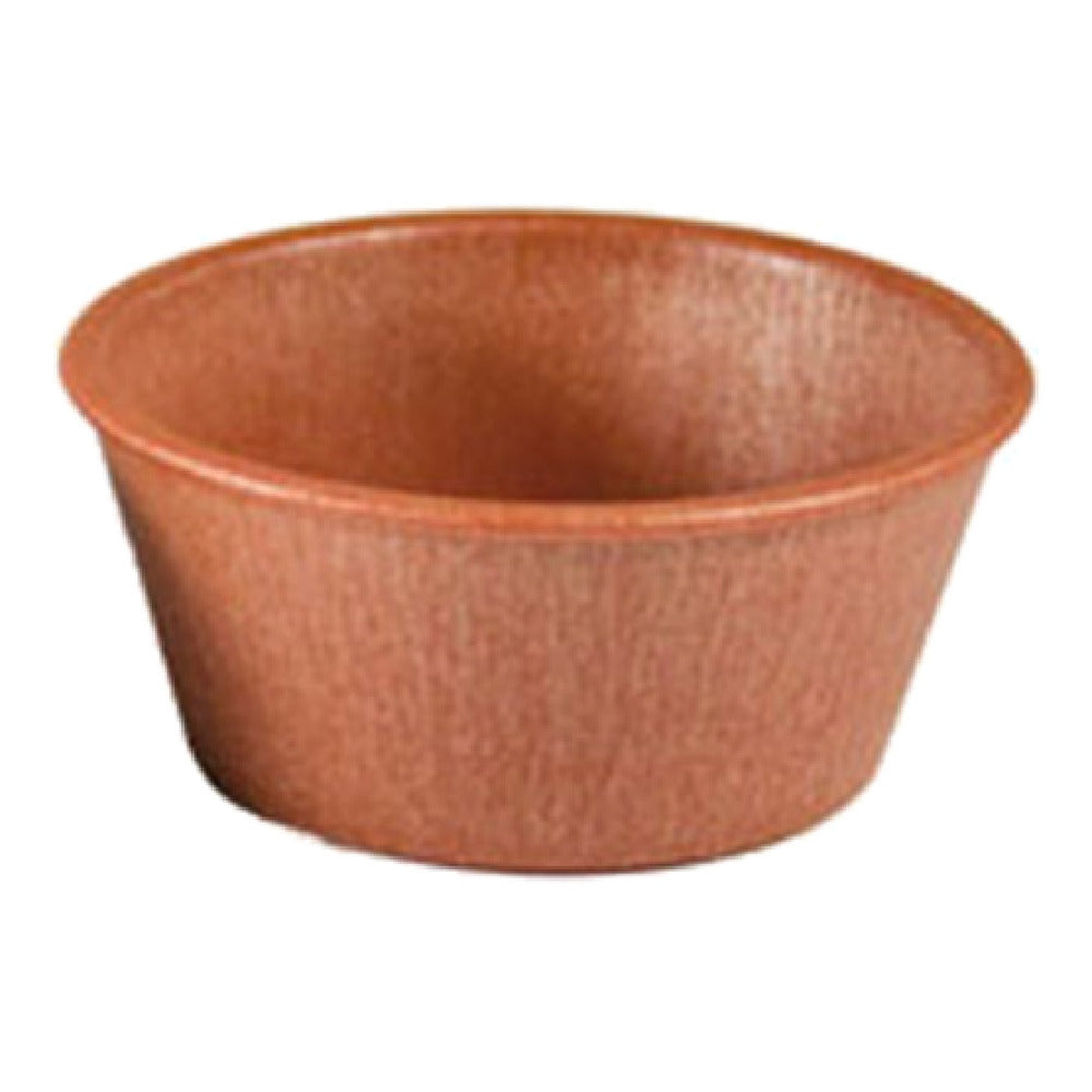 HS Inc. HS1014-PK paprika-colored polyethylene ramekin, 2-1/2 oz., shown on white background