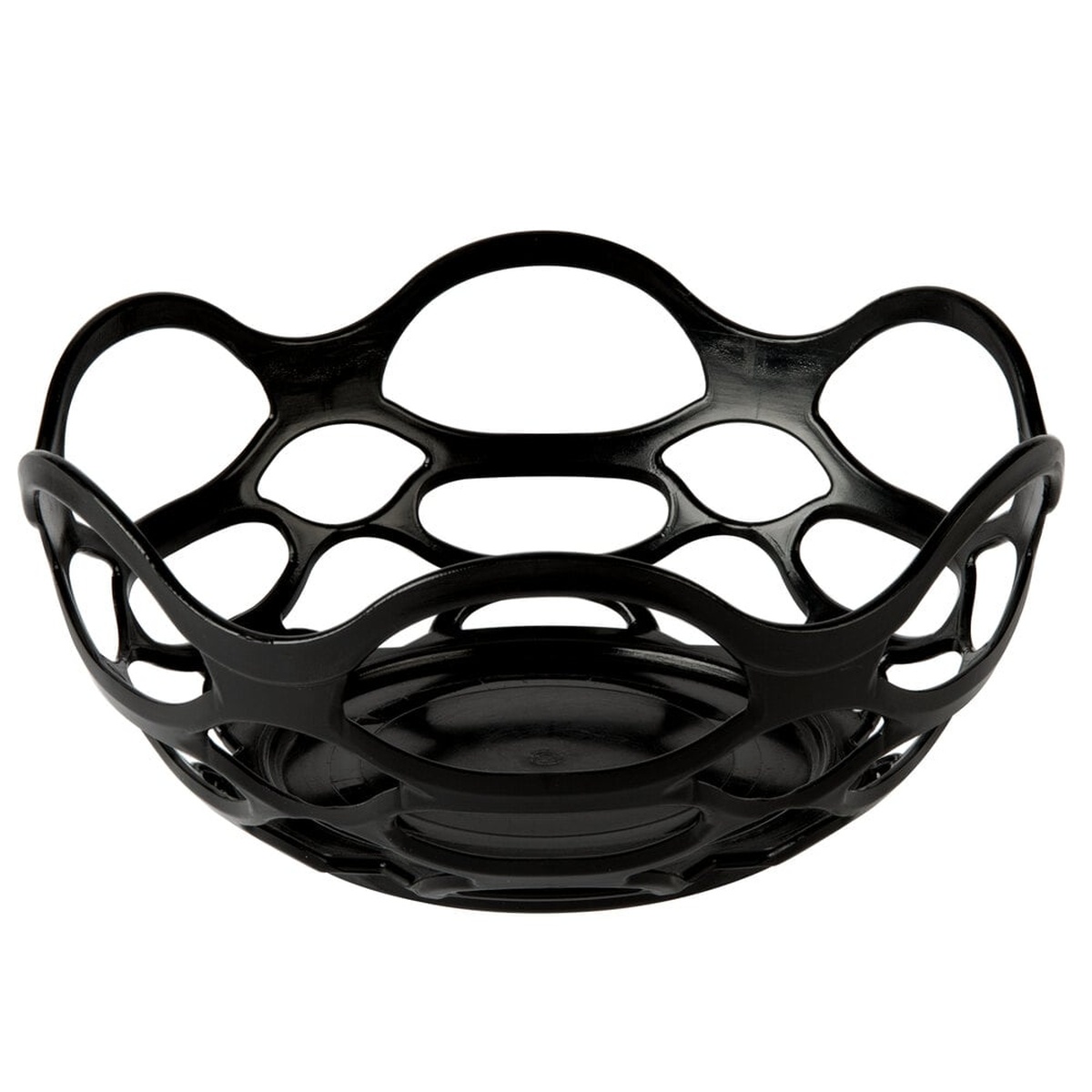 HS Inc. HS1072 open weave round serving basket in red chile color, shown from a front angle on a white background