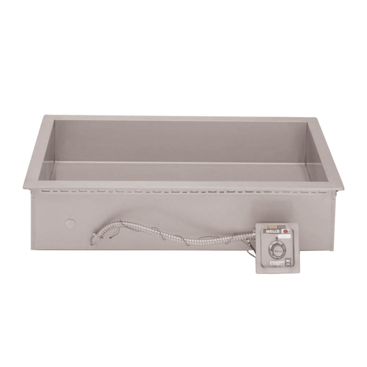 Wells HT-300 stainless steel drop-in Bain Marie style hot food well with thermostat control box