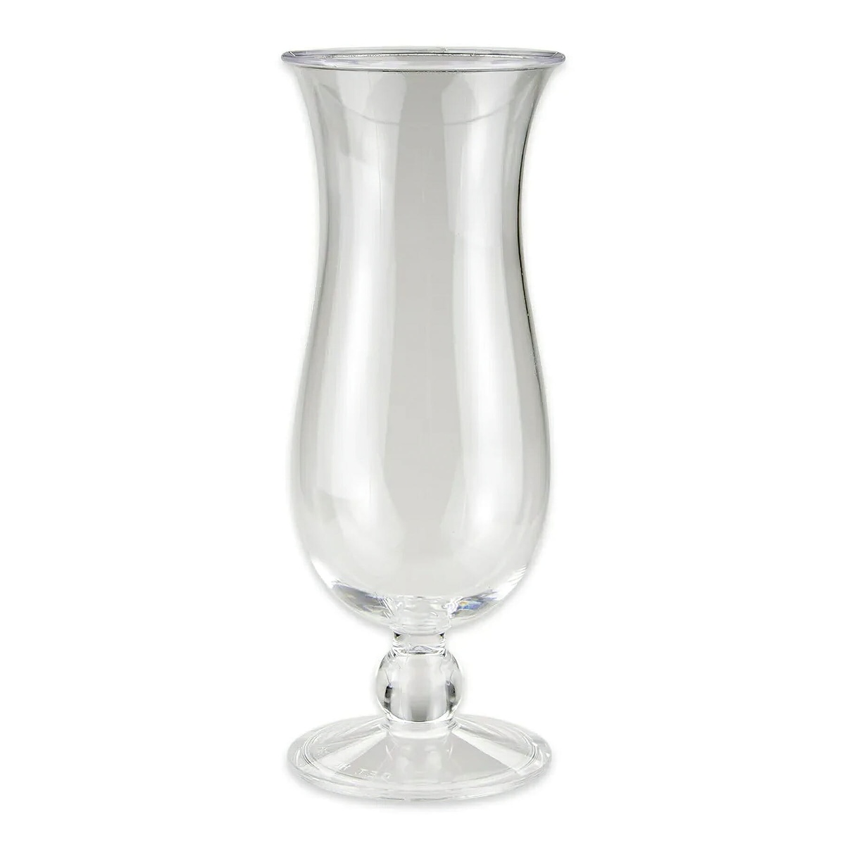 GET HUR-1-CL clear polycarbonate hurricane glass, front-facing view showing full height and flared rim