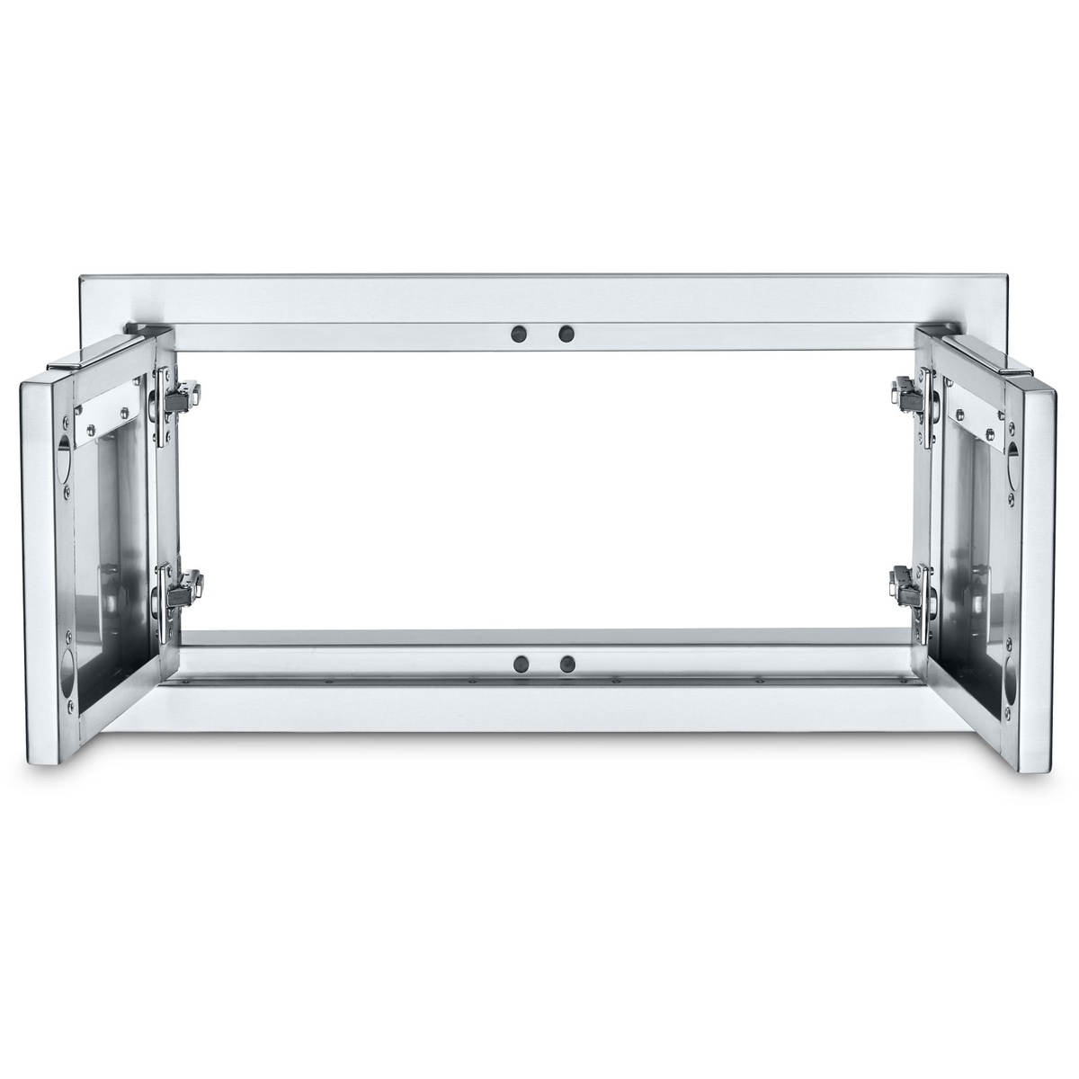 Inside view of Crown Verity IBI36-HD access door frame with both doors open
