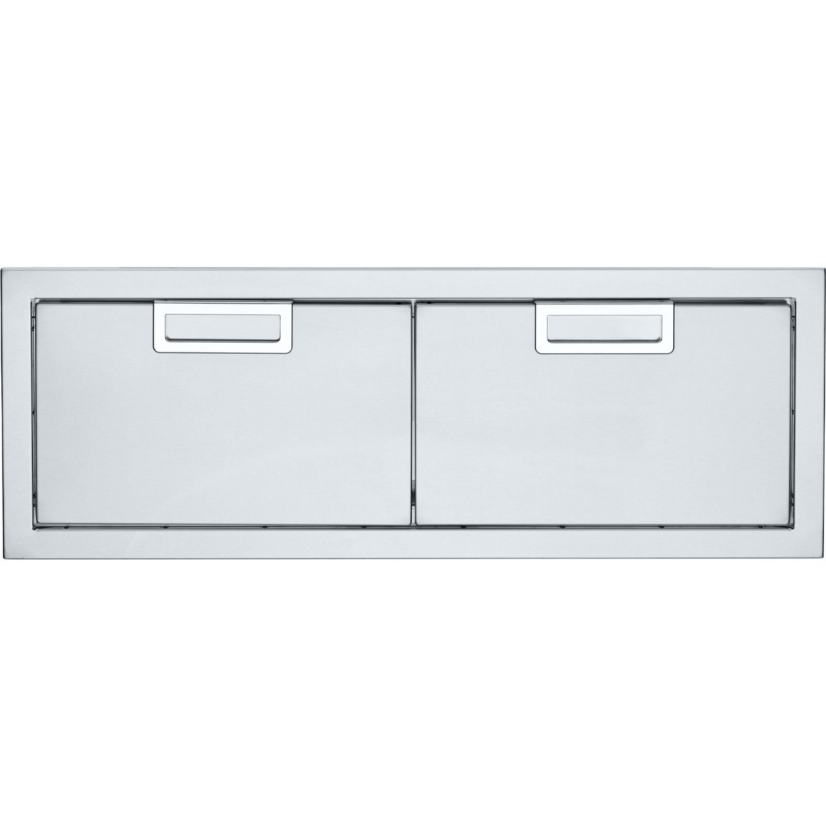 Crown Verity IBI42-DD stainless steel double access drawers front view