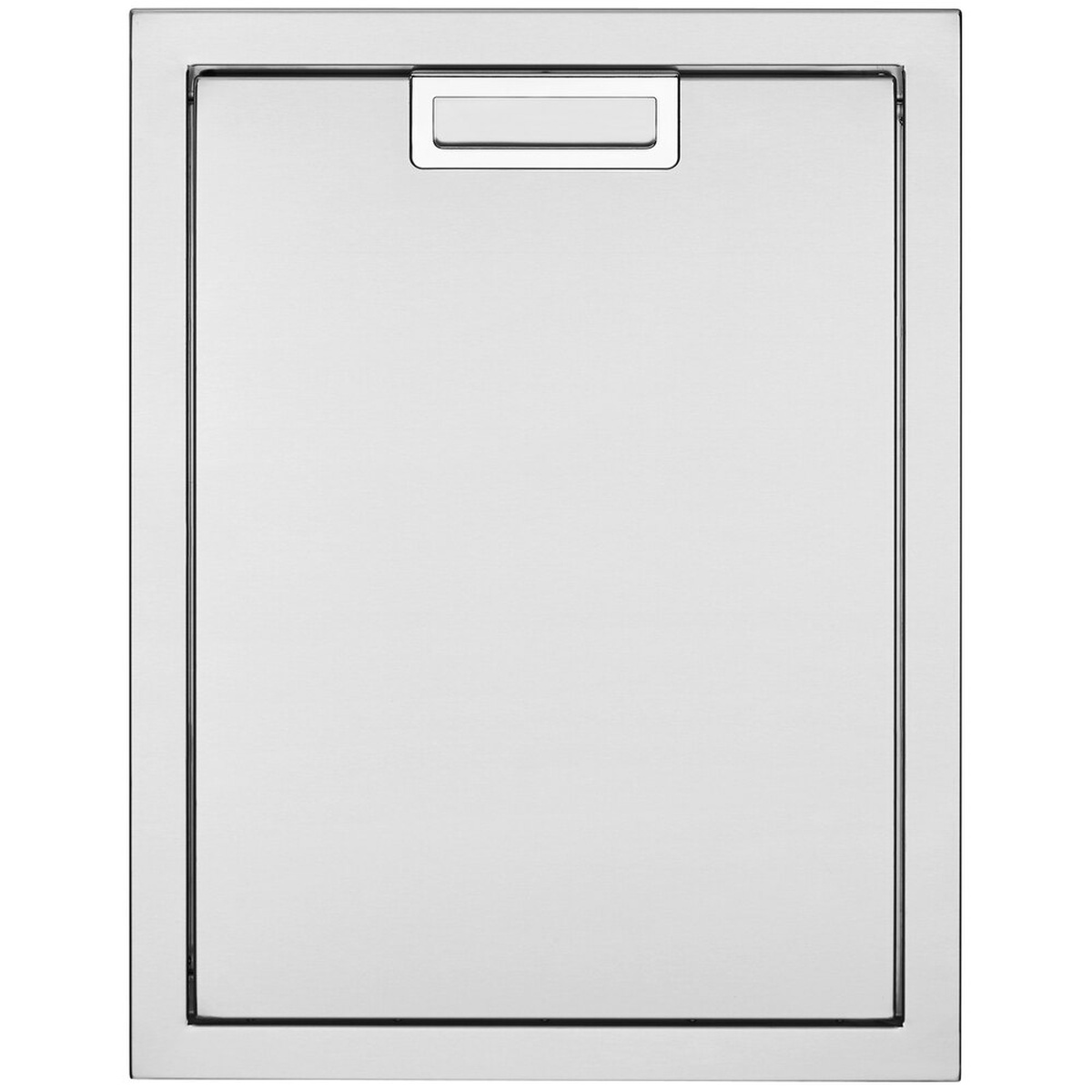 Crown Verity built-in stainless steel cabinet front view