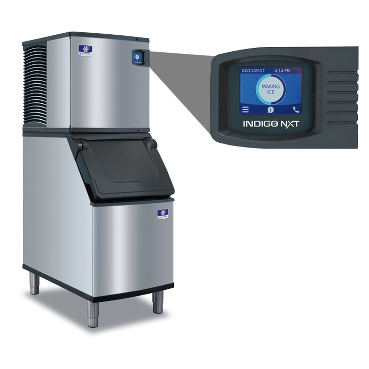 Manitowoc Indigo NXT ice machine with easyTouch display close-up