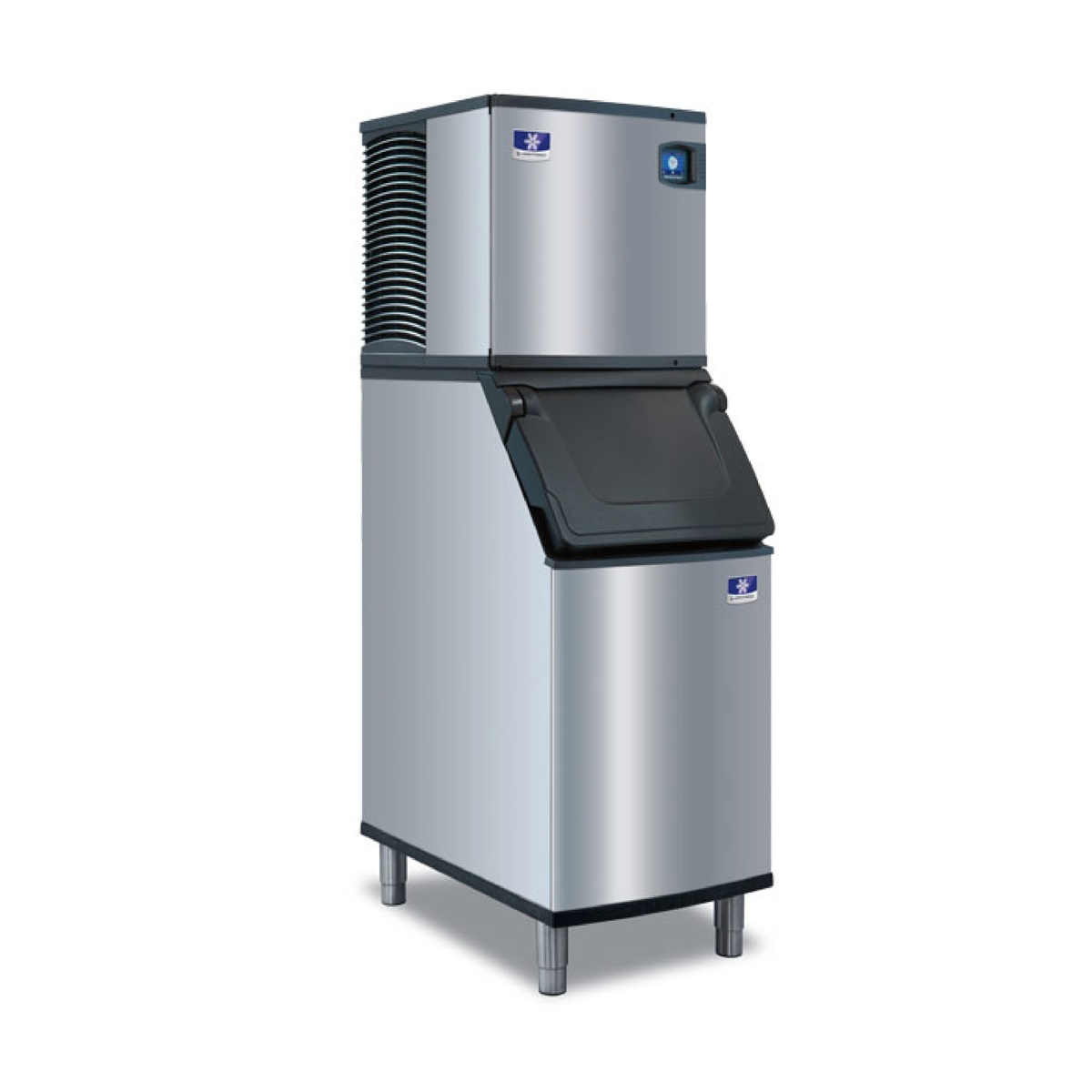 Manitowoc IDT0620A Indigo NXT ice machine head unit shown mounted on a compatible ice storage bin