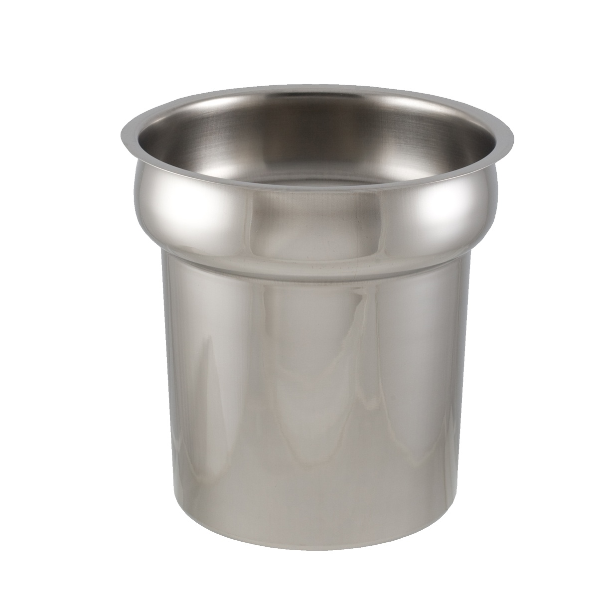 Libertyware IPC04 4-quart round stainless steel inset pan with mirror polished exterior
