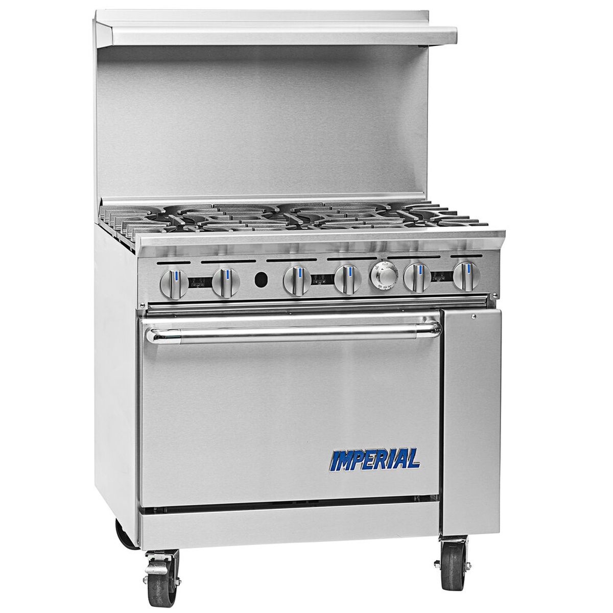 Imperial IR-2-G24-C 36 inch commercial gas range with griddle and convection oven