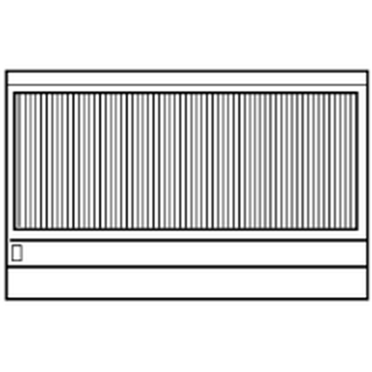 Top-view diagram of the radiant broiler cooking surface
