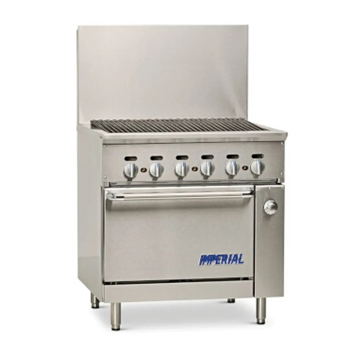 Imperial IR-36BR-C 36 inch radiant broiler range with convection oven
