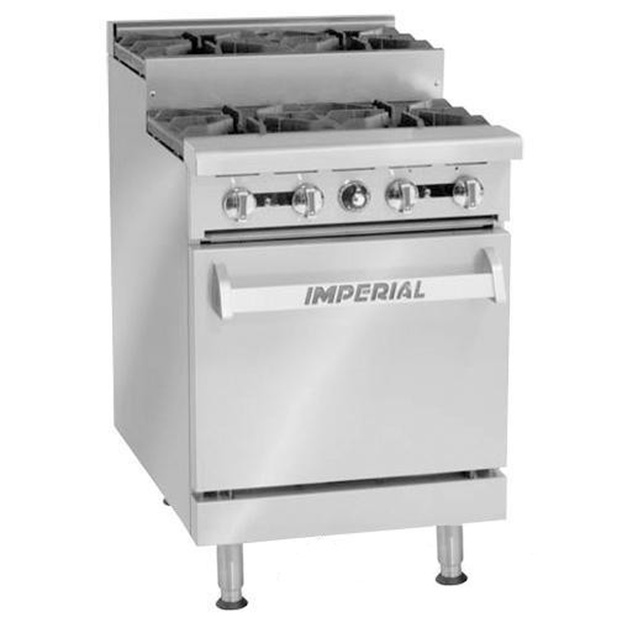 Imperial IR-6-SU commercial 6-burner step-up gas range with standard oven