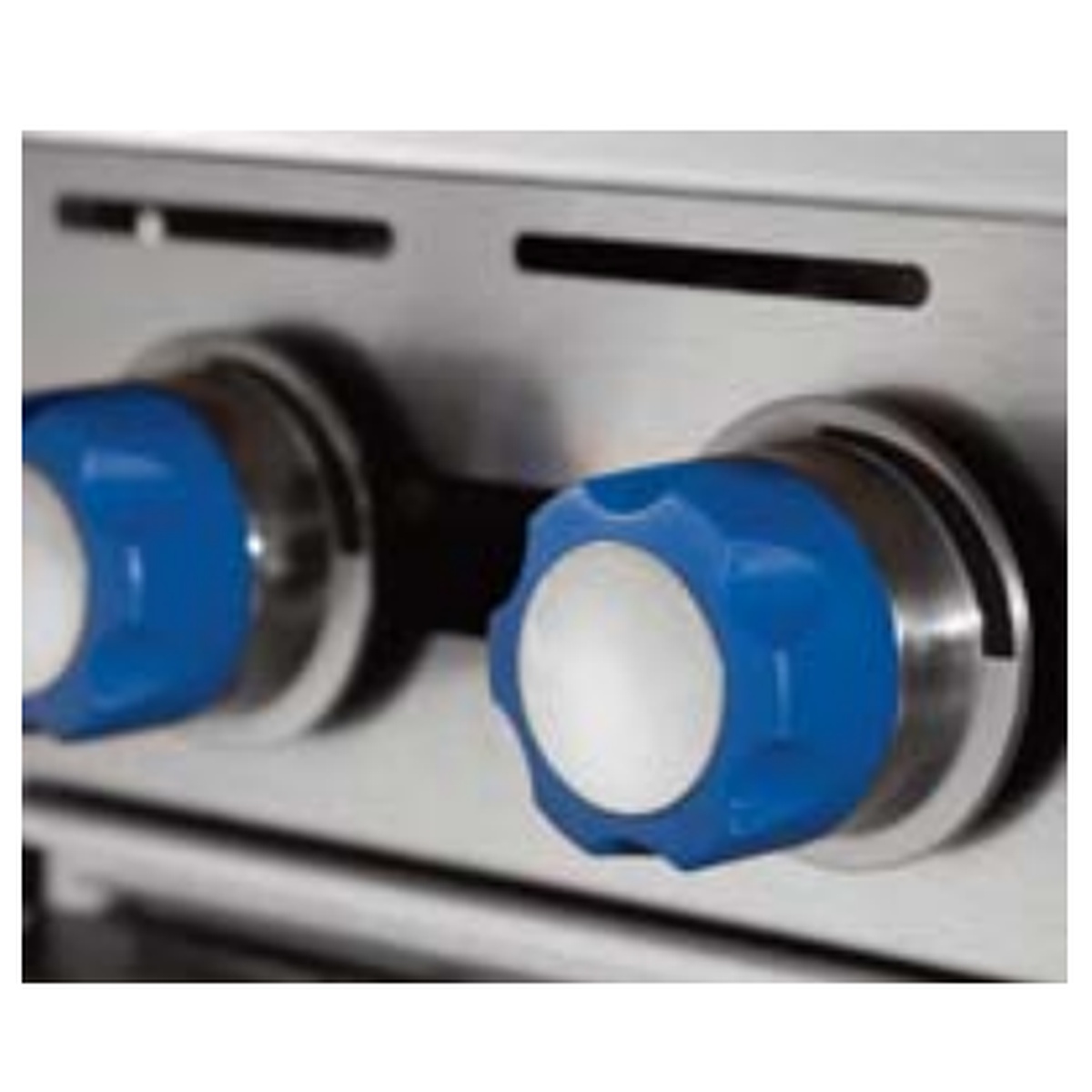 Close-up of control knobs on Imperial IR-6-XB range